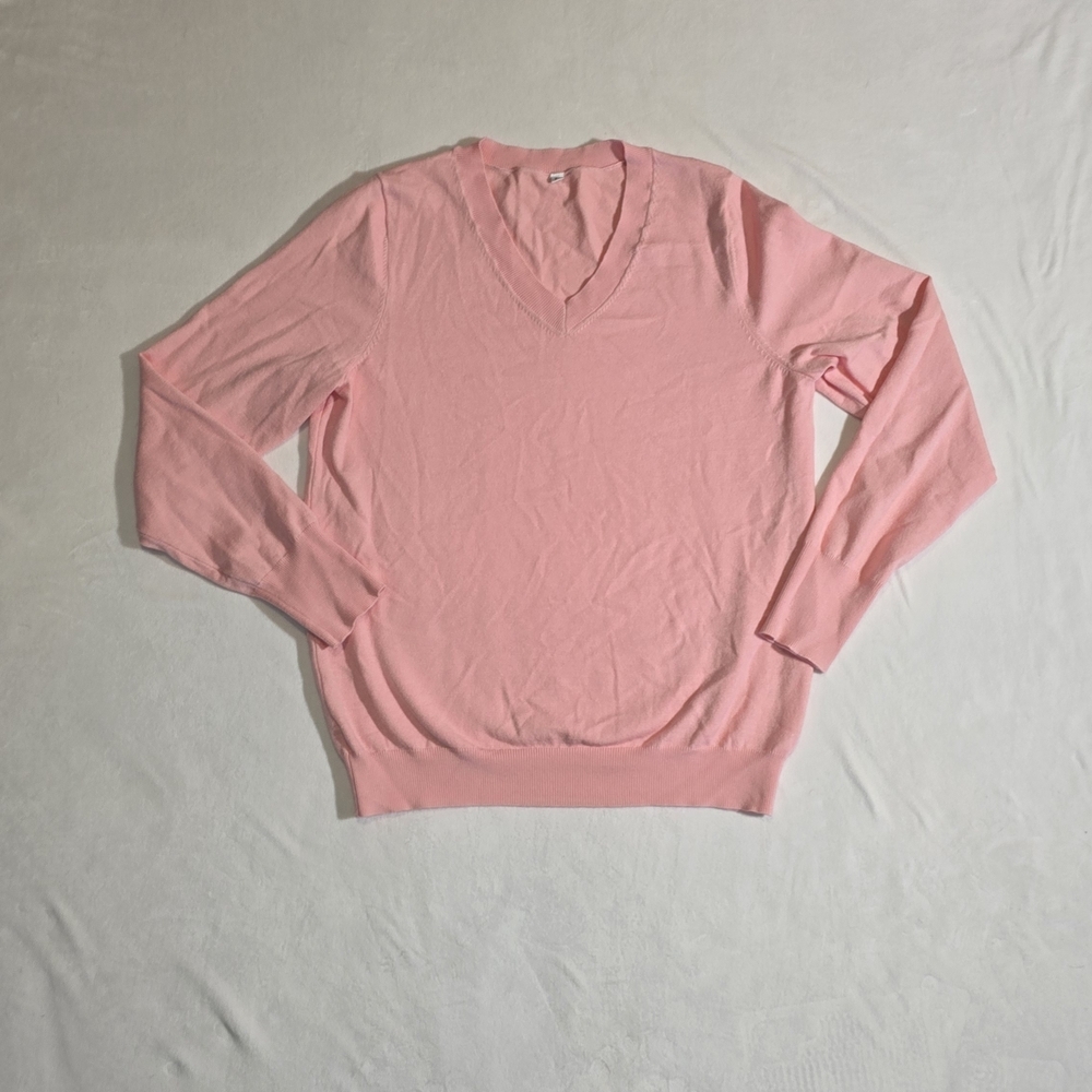 Pink V-Neck Sweater